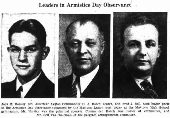 Leaders in Armistice Day Observance